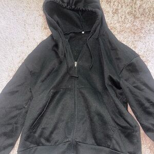 Black Zip-Up Hoodie